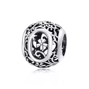 Pandora Style Opengewerkte Bloem Letter O Bedel - SCC1444-O (afbeelding voor) Pandora Style Opengewerkte Bloem Letter O Bedel - SCC1444-O