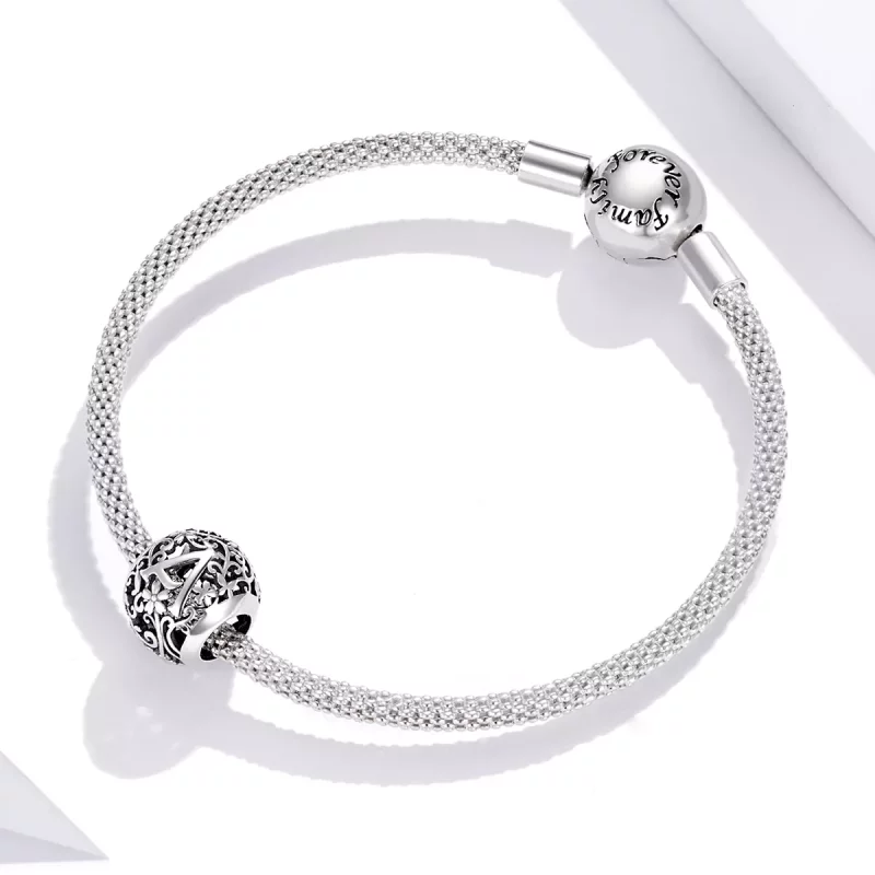 (afbeelding voor) Pandora Style Opengewerkte bloemenletter A Bedel - SCC1444-A - Bekijken 3