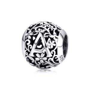 Pandora Style Opengewerkte bloemenletter A Bedel - SCC1444-A (afbeelding voor) Pandora Style Opengewerkte bloemenletter A Bedel - SCC1444-A