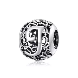 Pandora Style Opengewerkte bloemenletter J Bedel - SCC1444-J (afbeelding voor) Pandora Style Opengewerkte bloemenletter J Bedel - SCC1444-J
