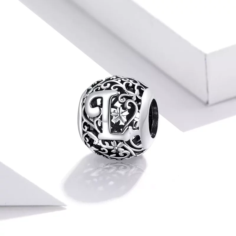 (afbeelding voor) Pandora Style Opengewerkte bloemenletter L Bedel - SCC1444-L - Bekijken 2
