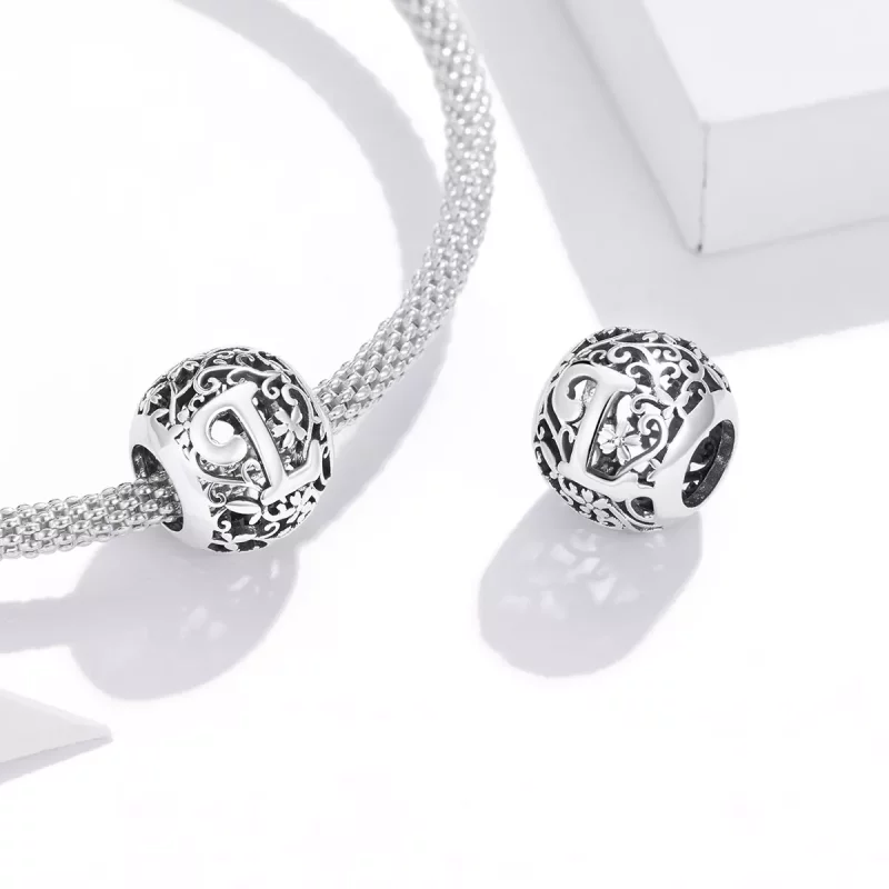 (afbeelding voor) Pandora Style Opengewerkte bloemenletter L Bedel - SCC1444-L - Bekijken 4