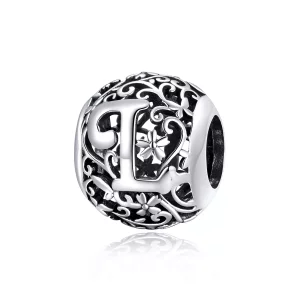 (afbeelding voor) Pandora Style Opengewerkte bloemenletter L Bedel - SCC1444-L