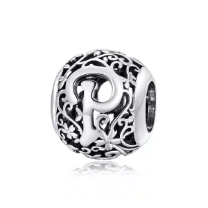 (afbeelding voor) Pandora Style Opengewerkte bloemenletter P Bedel - SCC1444-P