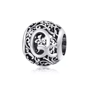 (afbeelding voor) Pandora Style Opengewerkte bloemenletter Q Bedel - SCC1444-Q