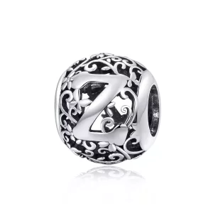 (afbeelding voor) Pandora Style Opengewerkte bloemenletter Z Bedel - SCC1444-Z
