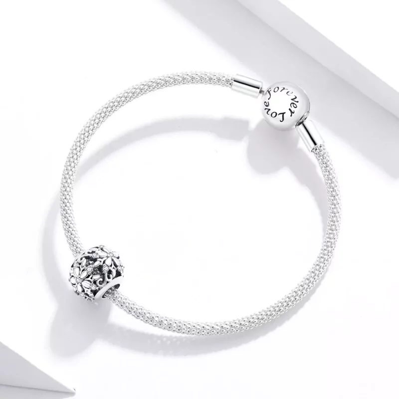 (afbeelding voor) Pandora Style Opengewerkte Sneeuwvlokken Charm Bedel - SCC1651 - Bekijken 3
