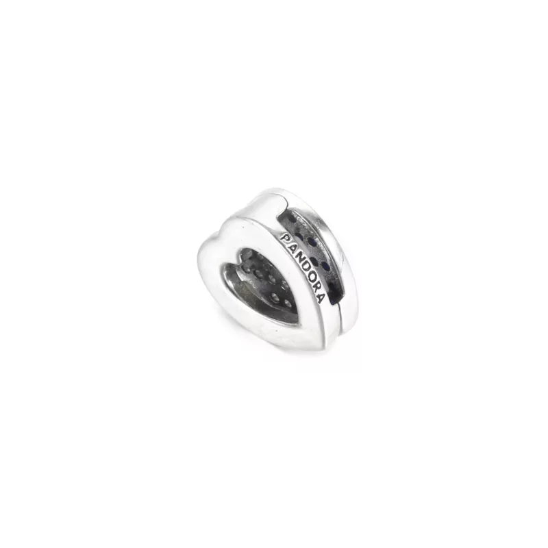 (afbeelding voor) PANDORA Blauw Pavé Hart Clip Bedel - 799346C01 - Bekijken 4