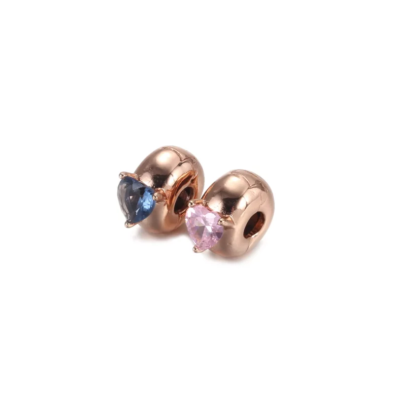 (afbeelding voor) Blue Heart Solitaire Clip Bedel 789203c02 - Bekijken 2