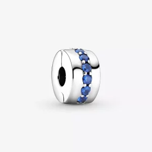 (afbeelding voor) PANDORA Blue Sparkle Clip Bedel - 791972C01