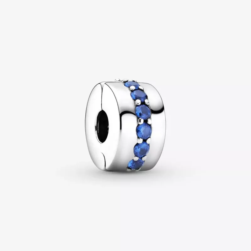 (afbeelding voor) PANDORA Blue Sparkle Clip Bedel - 791972C01