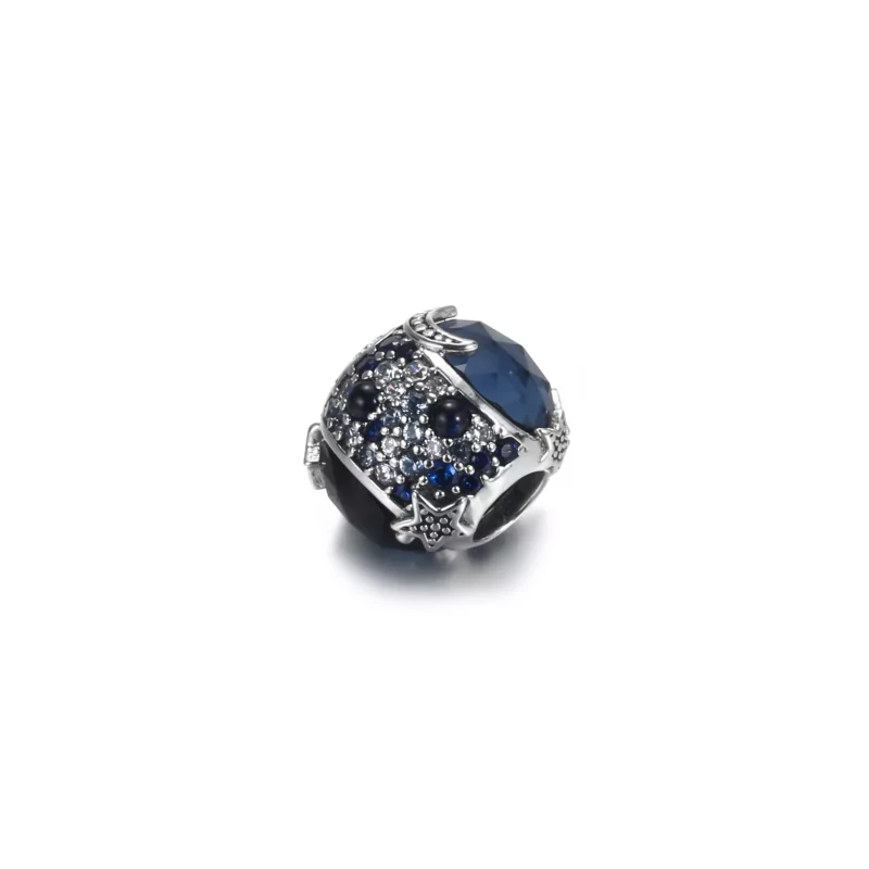 (afbeelding voor) PANDORA Celestial Blue Sparkling Stars Bedel - 799209C01 - Bekijken 3