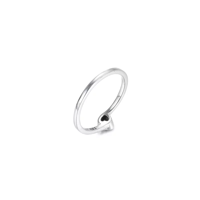(afbeelding voor) PANDORA Clear Tilted Heart Solitaire Ring - 199267C02 - Bekijken 5