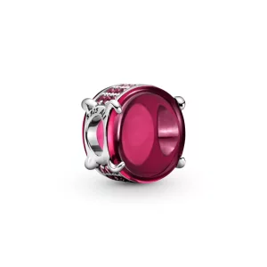 (afbeelding voor) PANDORA Fuchsia Rose Oval Cabochon Bedel - 799309C01