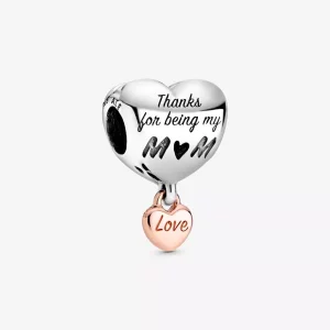 (afbeelding voor) PANDORA Hart Bedel met Tekst 'Love You Mum' - 788830C00