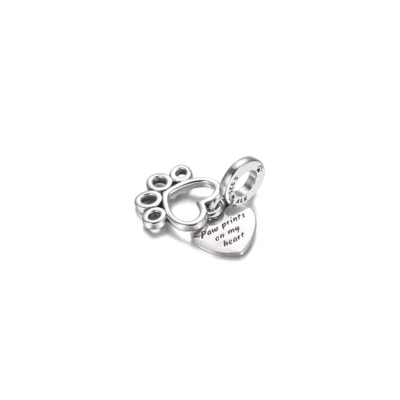 (afbeelding voor) PANDORA Hearts & Paw Print Hangende Bedel - 799360C00 - Bekijken 2