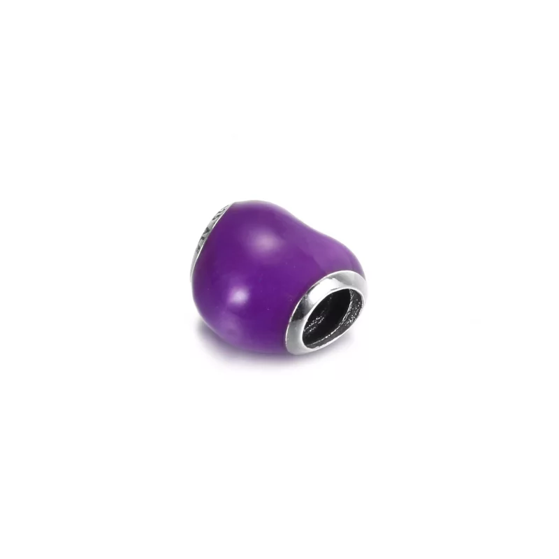 (afbeelding voor) Metallic Purple Heart Bedel 799291c01 - Bekijken 2