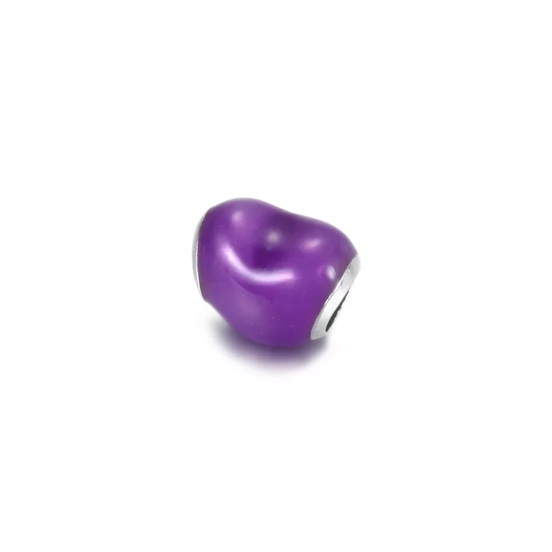 (afbeelding voor) Metallic Purple Heart Bedel 799291c01 - Bekijken 4