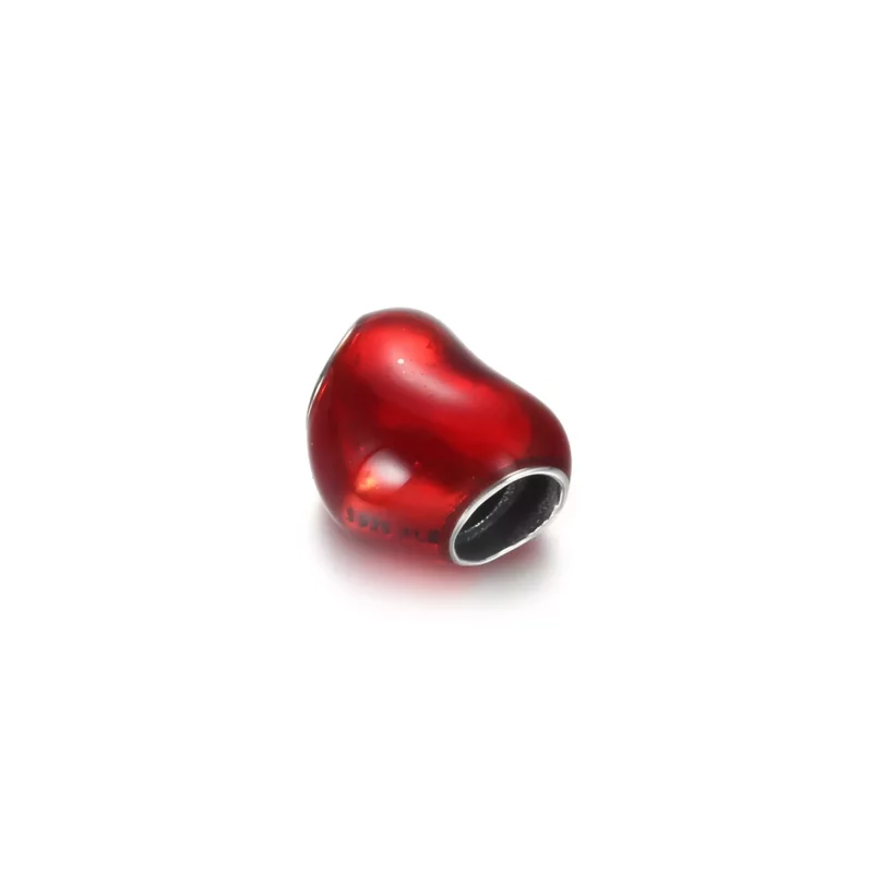 (afbeelding voor) Metallic Red Heart Bedel 799291c02 - Bekijken 3