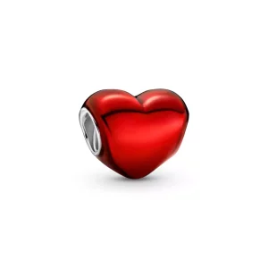 (afbeelding voor) Metallic Red Heart Bedel 799291c02