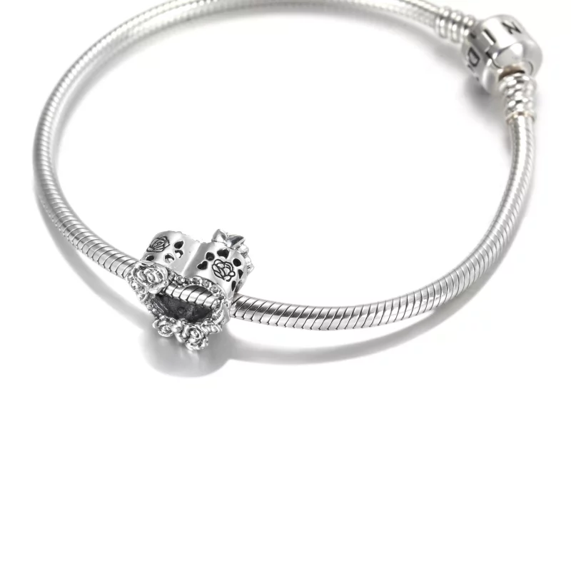 (afbeelding voor) Open Heart Rose Flowers Bedel 799281c01 - Bekijken 6