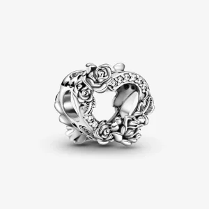 (afbeelding voor) Open Heart Rose Flowers Bedel 799281c01