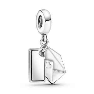 PANDORA Gegraveerde brief en envelop Hangende Bedel - 799274C00 (afbeelding voor) PANDORA Gegraveerde brief en envelop Hangende Bedel - 799274C00
