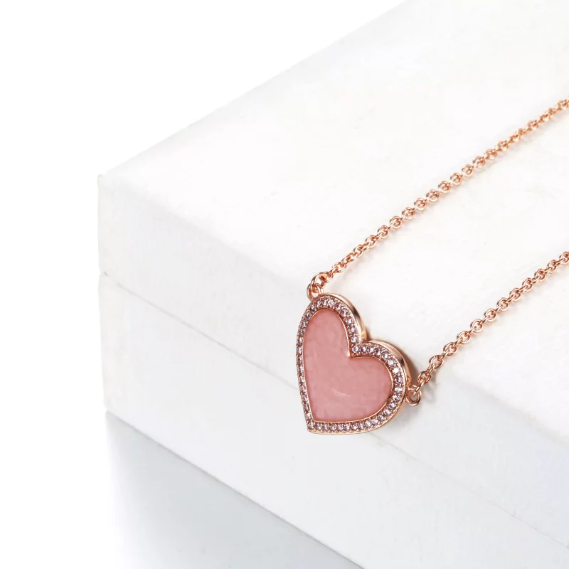 (afbeelding voor) PANDORA Het roze Hart van de Werveling Ketting - 389279C01 - Bekijken 3