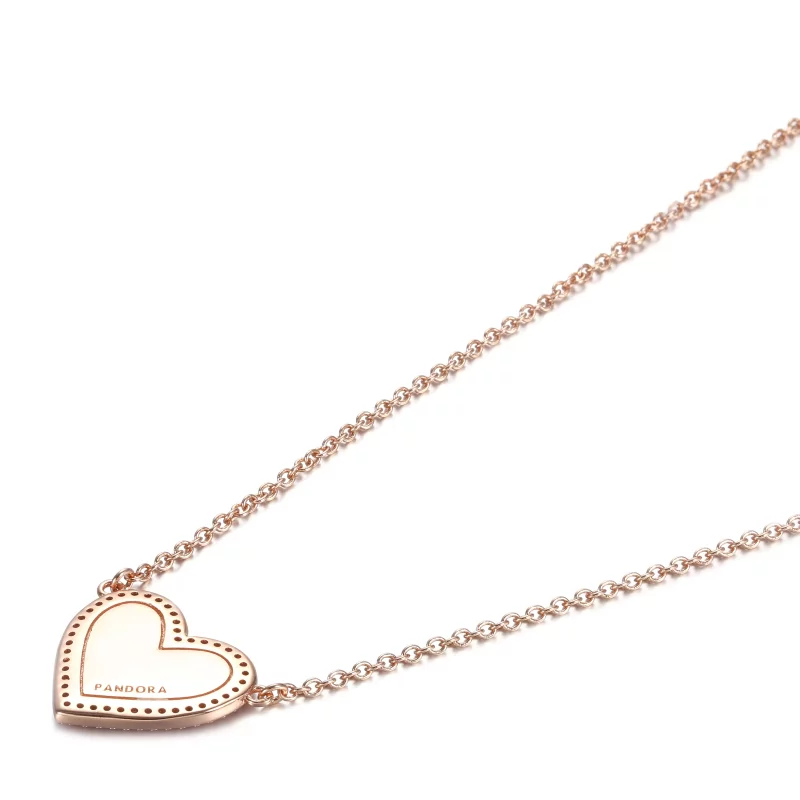 (afbeelding voor) PANDORA Het roze Hart van de Werveling Ketting - 389279C01 - Bekijken 4