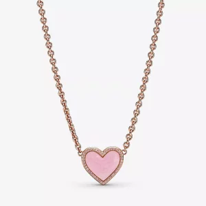 PANDORA Het roze Hart van de Werveling Ketting - 389279C01 (afbeelding voor) PANDORA Het roze Hart van de Werveling Ketting - 389279C01
