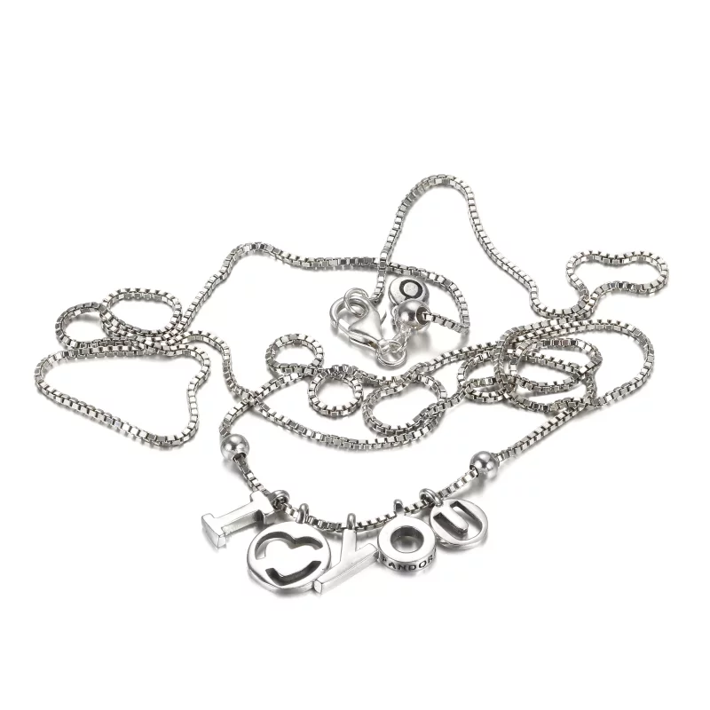 (afbeelding voor) PANDORA Ik hou van jou Ketting - 396580-60 - Bekijken 3