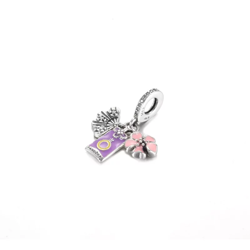 (afbeelding voor) PANDORA Japanse Sakura, Omamori & Fan Hangende Bedel - 799326C01 - Bekijken 2