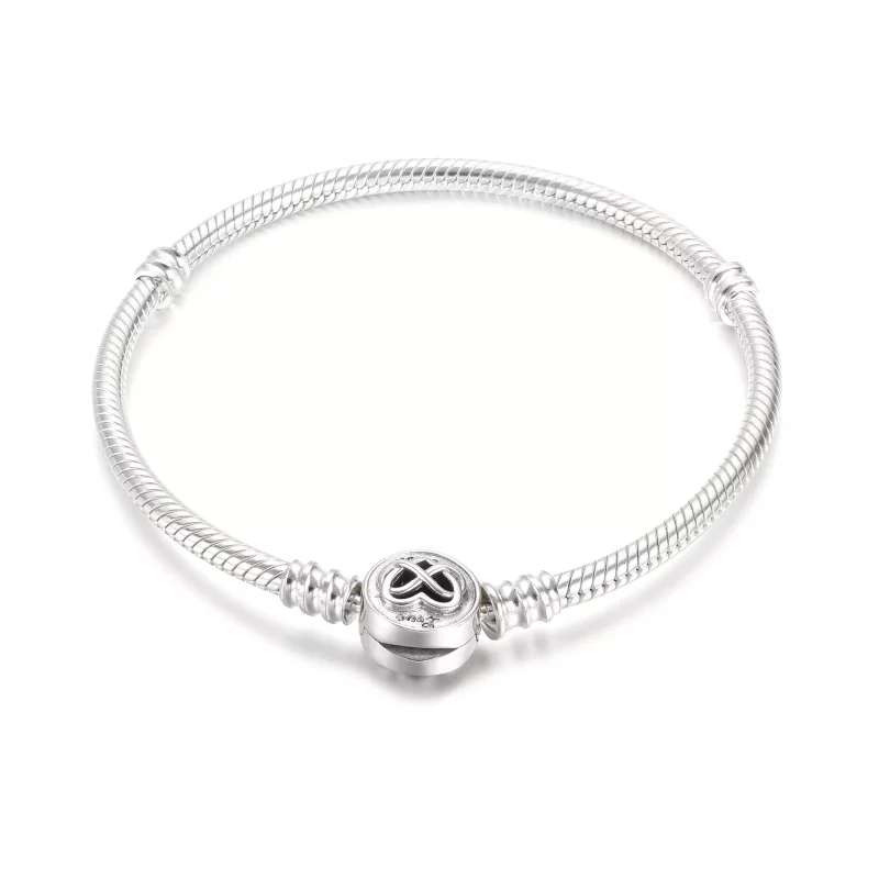 (afbeelding voor) Pandora Moments Heart Infinity Clasp Snake Chain Bracelet - 599365C00 - Bekijken 2
