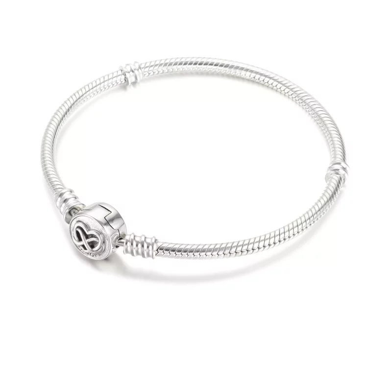 (afbeelding voor) Pandora Moments Heart Infinity Clasp Snake Chain Bracelet - 599365C00 - Bekijken 3