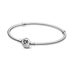 (afbeelding voor) Pandora Moments Heart Infinity Clasp Snake Chain Bracelet - 599365C00