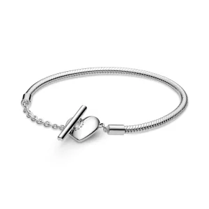 (afbeelding voor) Pandora Moments Heart T-Bar Snake Chain Bracelet - 599285C00