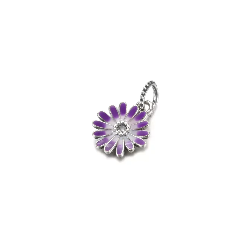(afbeelding voor) PANDORA Purper Madeliefje Hangende Bedel - 798771C01 - Bekijken 3