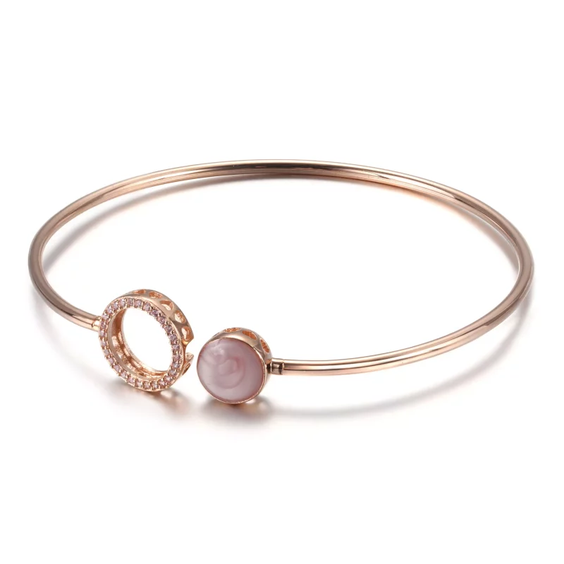 (afbeelding voor) PANDORA Roze Werveling Bangle - 589287C01 - Bekijken 4