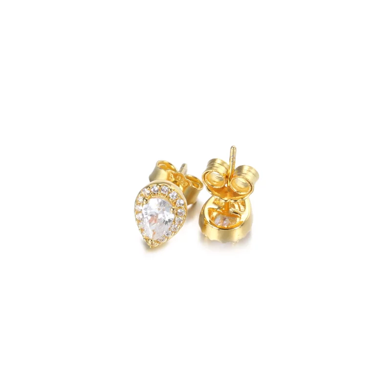 (afbeelding voor) PANDORA Sprankelende Teardrop Halo Oorknopjes - 268724C01 - Bekijken 4