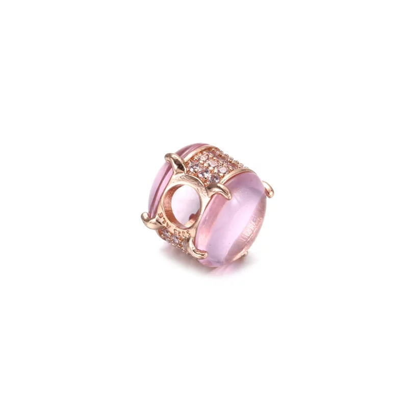 (afbeelding voor) Pink Oval Cabochon Bedel 789309c02 - Bekijken 4
