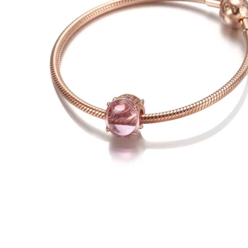 (afbeelding voor) Pink Oval Cabochon Bedel 789309c02 - Bekijken 5