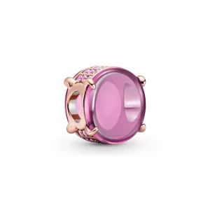 (afbeelding voor) Pink Oval Cabochon Bedel 789309c02