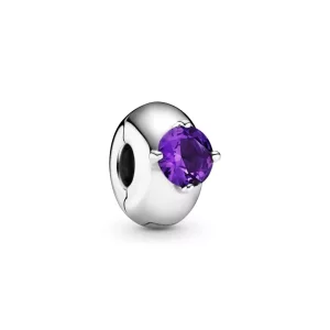 (afbeelding voor) Purple Round Solitaire Clip Bedel 799204c02