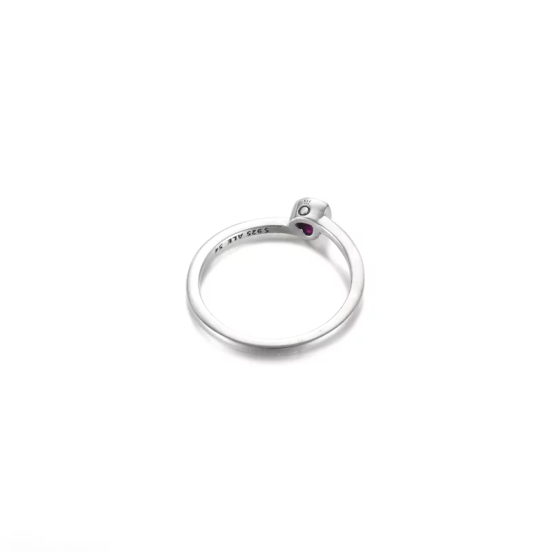 (afbeelding voor) Red Tilted Heart Solitaire Ring 199267c01 - Bekijken 4
