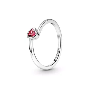 (afbeelding voor) Red Tilted Heart Solitaire Ring 199267c01