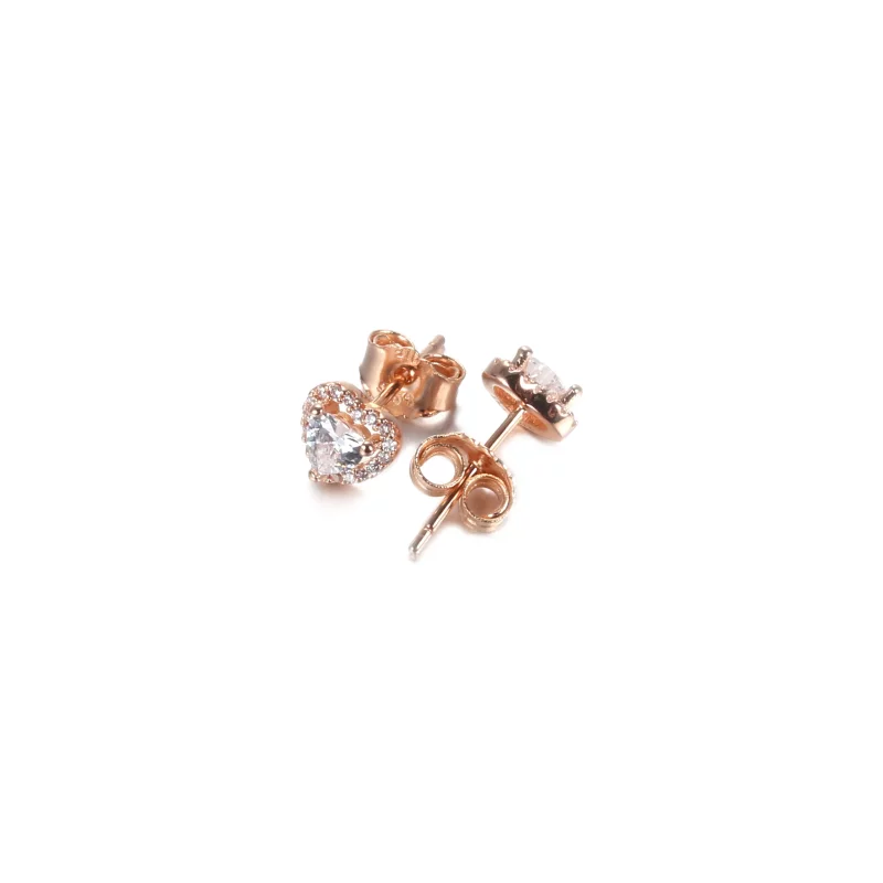 (afbeelding voor) Sparkling Elevated Heart Stud Earrings 288427c01 - Bekijken 3
