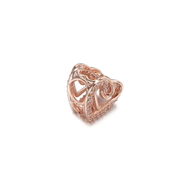 (afbeelding voor) PANDORA Sparkling Entwined Hearts Bedel - 789270C01 - Bekijken 3