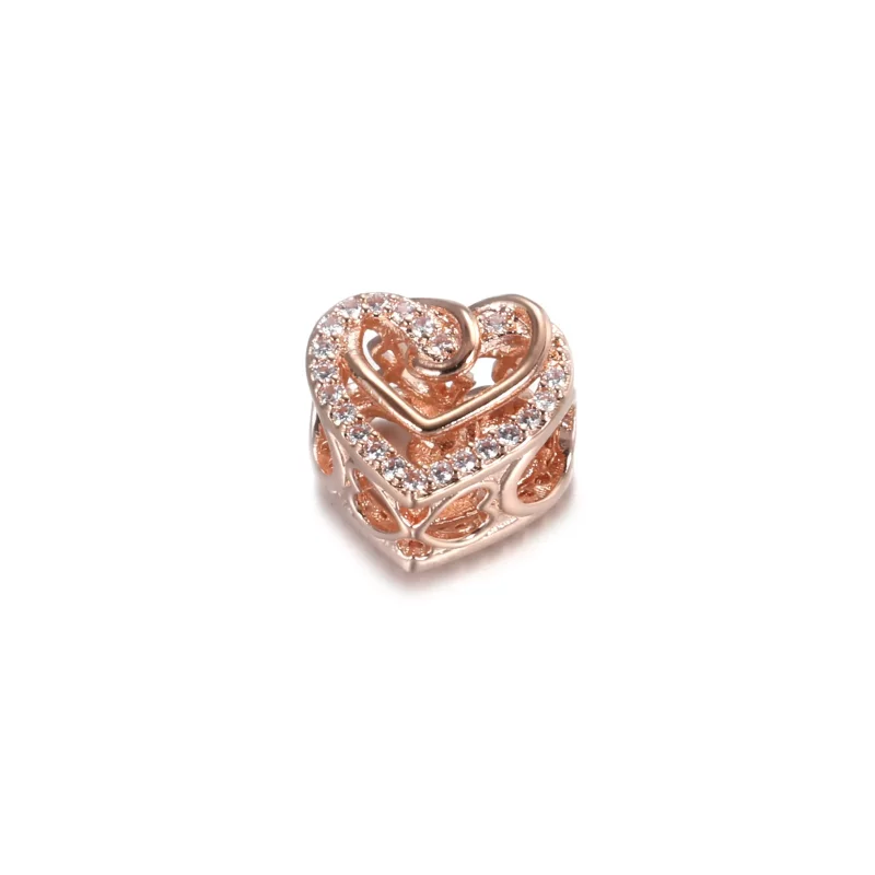 (afbeelding voor) PANDORA Sparkling Entwined Hearts Bedel - 789270C01 - Bekijken 4