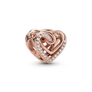 (afbeelding voor) PANDORA Sparkling Entwined Hearts Bedel - 789270C01