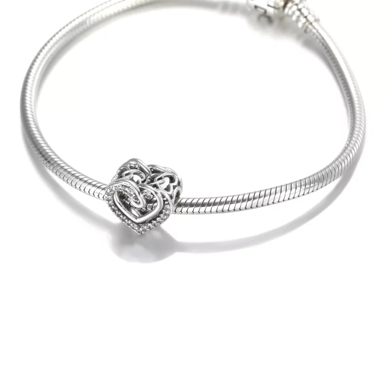 (afbeelding voor) Sparkling Entwined Hearts Bedel 799270c01 - Bekijken 5